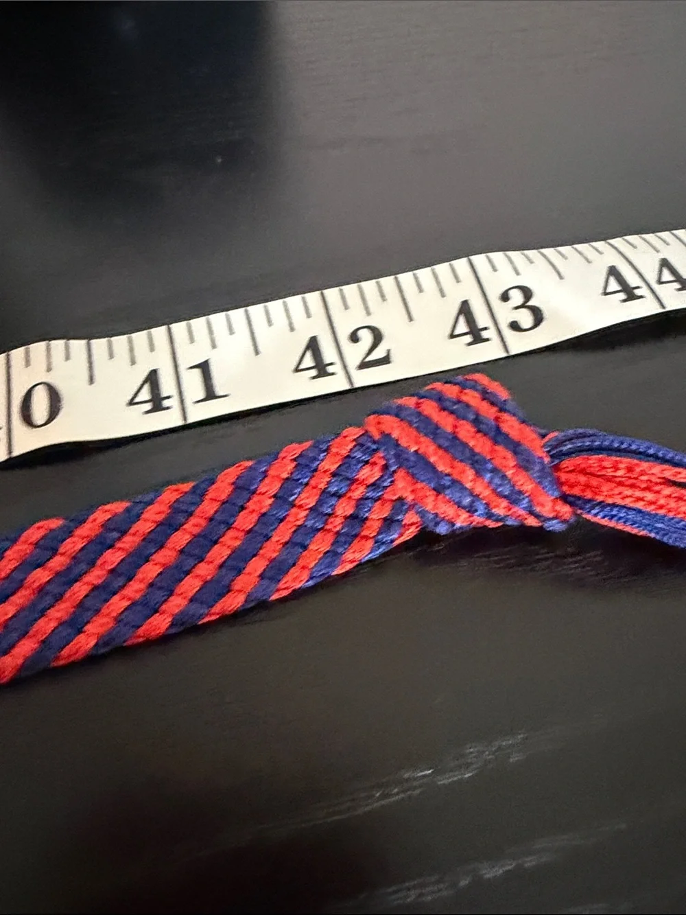 Vintage 80’s Blue and Red Woven Tassel Tie Belt